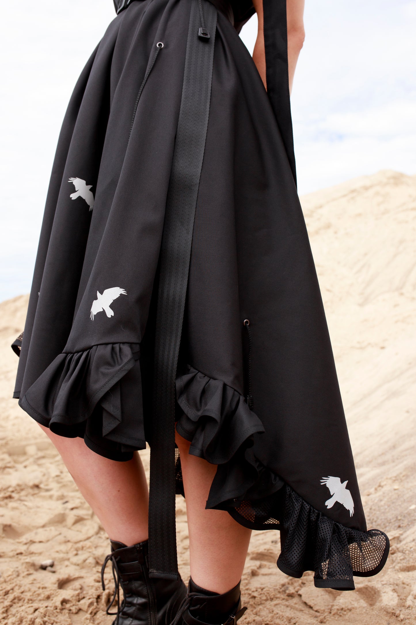 Bird dress black