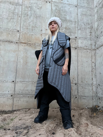 Quilted Coat with removable sleeves