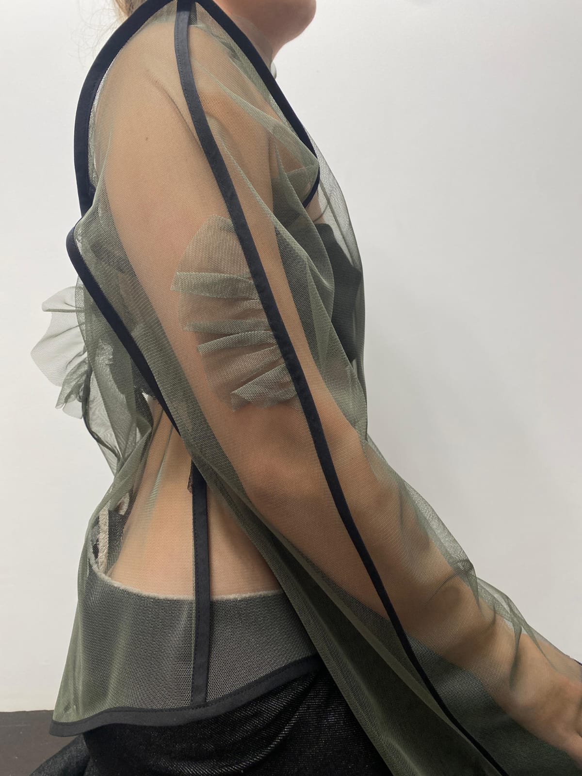 Tulle Top Khaki Green